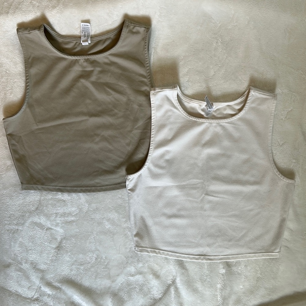 Two workout tops. Size small.